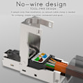 Miniatyrbillede 2 af 4: 8 stk. Værktøjsfrie Afskærmede RJ45 Cat 7 Afslutnings stik Cat7 Stik / Cat7 Connector Connectors Modulære 2
