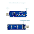 Pikkukuva 3 / 5: M.2 NVME - USB 3.0 -noustimen korttisovitin USB 3.0 - M-Key NVME USB3.2 -sovitin 2230 2242