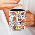 Miniatyrbilde 4 av 4: 3D Halloween Kaffeekopp Keramisk Espresso-kopp med Håndtak 350ml Skummel Tekopp for Hjem Skole Spisestue