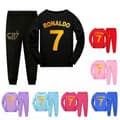 CR7 Ronaldo Barn Tryckta Pyjamas Topp+Byxor Set Sovkläder Nattkläder Gåvor