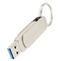 Pikkukuva 3 / 5: Avaimenperämuistitikku 2 in 1 OTG USB3.0 - USB C Matkapuhelin Tietokone Kaksikäyttöinen 360° Kääntyvä U-levy 64GB YEMMA
