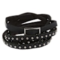 Miniatyrbillede 1 af 4: Unisex Punk Rock Multi-lags Nitte Armbånd Armring Wrap Manchet Sort