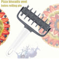 Miniatyrbillede 3 af 5: Pizza Hul Puncher, Pizza Nålerulle, Pizza Hul Puncher Pizza Pin Rulle til Kage Tærte Brød Bagværk Bageværktøj (Grå) 1 stk