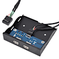 Miniatyrbillede 4 af 5: USB2.0 2 Port Floppy Drev Frontpanel - 3,5 Tommer