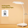 Miniatyrbilde 4 av 5: Trådløs Bordlampe Leselys 40 LED Oppladbar Stort Batteri 3000m, Berøring 3 Moduser, 2 Måter Strøm, Dimbar, Svanehals, Liten Bærbar Trådløs
