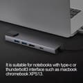 Miniatyrbilde 4 av 5: 5-i-1 Type-C til USB3.0 PD Dokkingsstasjon Hub Dock Adapter Konverter