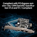 Pikkukuva 5 / 5: PCI x1 PCI-E FireWire 1394a IEEE1394 -ohjainkortti, 3 porttia pöytäkoneelle
