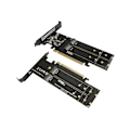 Pikkukuva 5 / 5: PCIe-M2-sovitinkortti, PCIE X16 4-porttinen M2 NVME M-avaimella varustettu SSD-kortti PCI Express -laajennuskortti lämmö