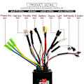Miniatyrbillede 5 af 5: 24V 36V 48V 500W 750W Tre-Mode 9 Rør Børsteløs 26A Controller Gasspjæld Bremse Kit med LED SW900
