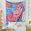 Miniatyrbillede 2 af 4: Wekity Anime Tapestry Æstetisk Kunst Hjem Baggrundstof Dekoration Gave Boho Tapestry til Stue Soveværelse Dekoration (614-28, 51 X 59 tommer)