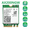 Miniatyrbillede 2 af 5: AX200 AX200NGW Netværkskort M.2 NGFF WiFi-kort Bluetooth 5.0 WiFi 6 2.4G/5G 802.11Ac/Ax WiFi Trådløs