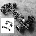 Pikkukuva 4 / 5: Litteä magneetti RC-auton koriin asennussarjaan TT01 TT02 1/10 RC kilpa-auto Touring Car Musta
