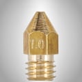 Miniatyrbillede 5 af 5: 10 stk. 1 mm messing ekstruderdyse til Mk8 3D-printer - 1,75 mm