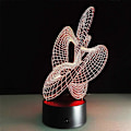 Miniatyrbild 3 av 5: Nattlampa, 3D Optisk Illusion LED-lampa med Touch Sensor Switch 7 Färger Ändring 3D LED-lampa