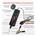 Miniatyrbillede 5 af 5: Opgraderet Auto Kredsløbstester DC 0-36V Køretøjs Pulssensor Signal LED Lys Test Pen Probe Bil Po