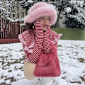 Miniatyrbillede 4 af 5: Faux Fur Dame Vinter Spand Hat Varm Beskyttelse Mod Kold Fiskerhue Moderigtig Vinterhat Til Kvinder Vinterhue-a