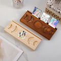 Miniatyrbillede 2 af 5: Træ Triple Moon Stand Dekorativ Bakke Tarotkort Lys Display Holder Alter Banmo
