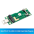 Miniatyrbild 3 av 5: Mini PCI-E till USB-adapter med SIM 8Pin-kortplats Plug and Play för WWAN/LTE-modul för Litecoin BTC-mining