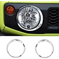 Miniatyrbillede 5 af 5: til Jimny Front Grill Indsats + Forlygte Dækbeklædning til 2019 2020 Sølv