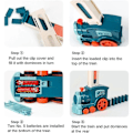 Miniatyrbilde 5 av 5: 180 stk. Domino Tog Leke Sett, Elektrisk Domino Tog Med Lys Og Musikk, Automatisk Rally Tog Stablet Domino Brikker Barn, Pedagogiske Leker For Gutter