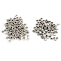 Miniatyrbillede 1 af 5: 100 sæt 8 x 8 mm dobbelt hætte nitter metal læder håndværk reparationer studs pigge dekoration (sølv)