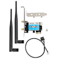 Miniatyrbillede 1 af 5: PCIE Netværkskort 433Mbps Dual Band 2.4g 5G til Bluetooth 4.0 til Bluetooth Netværkskort til Desktop YEMMA