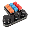 Miniatyrbild 3 av 5: 9 Tangenter Programmerbart Tangentbord 3 Rattar Enhands USB Mini Macro Mekaniskt Gaming Tangentbord för Kontor YEMMA