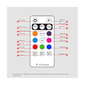 Miniatyrbillede 5 af 5: 6 stk Motorcykel LED Advarselslys Universal Mini Signal Lys Drone Med Controller Blinklys 8