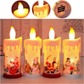 Miniatyrbilde 5 av 5: LED Julelys, Julenissen Snømann Flammeløse Lys, Juleflammeløse Lys for Julerfest Hjem