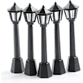 Miniatyrbillede 1 af 5: 5 stk. Mini Gadelampe Model Lampe Stolpe Lys Udendørs Sti Lanterne Stolpe Juledukke