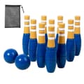 Trä Bowling Set för Inomhus och Utomhus - Lekfulla Bowlingspel för Barn