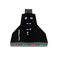 Miniatyrbilde 3 av 5: Mikrofon Mic Headset 7.1 Ch 3d Lydkort Konverter Dobbel Lydkort Virtuell 7.1 Kanal USB 2.0 Lydadapter Dobbel