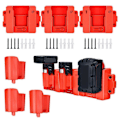 Miniatyrbillede 3 af 5: Til 12V 18V Lithium Batteri Vægmonteringsdock Holder Batteriopbevaringsreol Beslag M12 Fastgørelsesbeslag