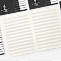 Miniatyrbillede 5 af 5: Fem linjer musiknoter notesbog musik tab personale notesbog