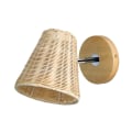 Miniatyrbild 1 av 5: Rattan Vägglampa Väggmonterad Dekorativ Bohemisk Belysning Vinkeljusterbar Sänglampa För Veranda Korridor Gång Badrum