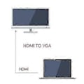 Pikkukuva 4 / 4: HDMI - VGA -sovitinkaapeli VGA - HDMI -sovitin monitori d-sub - HDMI 15-nastainen HDMI-sovitin uros - VGA urosliitäntäkaapeli lähetin yksisuuntainen, sfygv