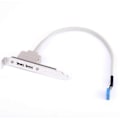 Miniatyrbillede 1 af 4: To-ports USB bagplade til skrivebordscomputer chassis PCI-bit dobbelt-port 2.0 bundkort udvidelseslinje 2pak