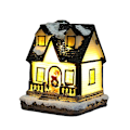 Miniatyrbilde 1 av 3: LED Jule Resin Lys Hus Juledekorasjoner Resin Jule Scene Landsby Hus By for Julegaver
