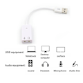 Miniatyrbilde 5 av 5: Eksternt USB Lydkort 7.1 Adapter USB til 3D Virtuell Lyd Audio Headset Mikrofon 3.5mm Jack for Laptop PC Notebook