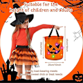 Miniatyrbilde 5 av 5: 2 stk. LED-lys Halloween godtepose sammenleggbare spøkelsesposer multifunksjonell gjenbrukbar Halloween-bøtte for barn