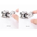 Miniatyrbillede 5 af 5: Mini CW Morse-nøgle Dobbelt Paddle Code Keyer i Aluminiumlegering til Øvelse Begynder CW Telegraf Kortbølgeradio