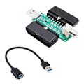Miniatyrbillede 1 af 5: For SNAC PSX Controller Konverter Adapter med USB 3.0 Kabel til MiSTer FPGA Analog Digital IO Board
