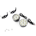 Miniatyrbilde 5 av 5: 2 stk Hvite 9 SMD LED Dagslys Kjøringslys DRL Tåkelys Hodelyspærer