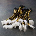 Pikkukuva 3 / 5: 20 kpl 2 Molex 4-napaista 8-napaiseen PCI Express -näytönohjaimen PCI-e ATX PSU -virtamuuntokaapelia - Molex PC:lle