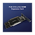 Pikkukuva 3 / 5: PCIe-M2-sovitinkortti, PCIE X16 4-porttinen M2 NVME M-avaimella varustettu SSD-kortti PCI Express -laajennuskortti lämmö