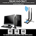 Miniatyrbillede 2 af 5: PCIE Netværkskort 433Mbps Dual Band 2.4g 5G til Bluetooth 4.0 til Bluetooth Netværkskort til Desktop YEMMA