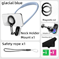Miniatyrbilde 4 av 5: Magnetisk nakkefesteholder halskjede brakett for / // Pro smarttelefontilbehør blå