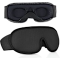 Miniatyrbillede 1 af 5: Natmaske Sovemaske Blindfold Nat Cahce Øjne Til Sovning Memory Foam 3d Konturformet Pasform, Sort