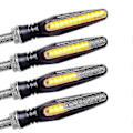 Miniatyrbillede 4 af 4: 4 stk. Motorcykel 12 LED Blinklys Indikator Blinklys Lys Rav