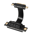 Miniatyrbild 1 av 5: PCIE X1 Riserkabel Dubbel 90 Grader Höger Vinkel PCIe 3.0 x1 till x1 Förlängningskabel 8Gbps PCI Express 1x Riserkort - 5CM